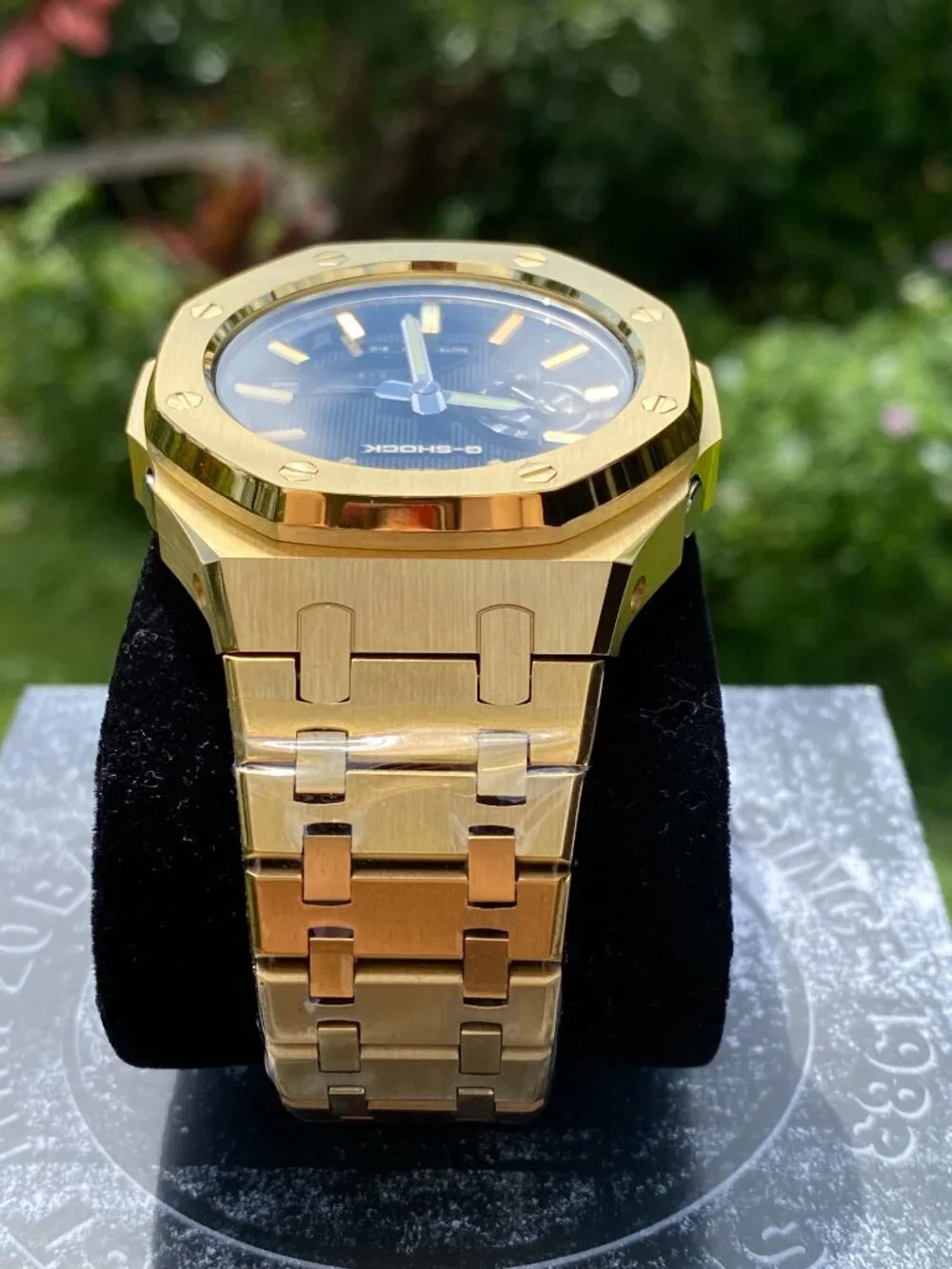 New Casio G-Shock yellow Gold Color GA2100 Luxe black gold custom modification